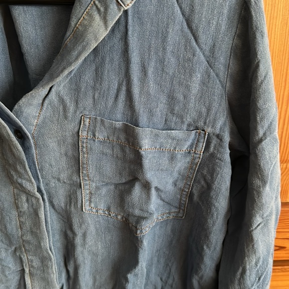 Free People Blue Denim Tunic Dress - Picture 3 of 7